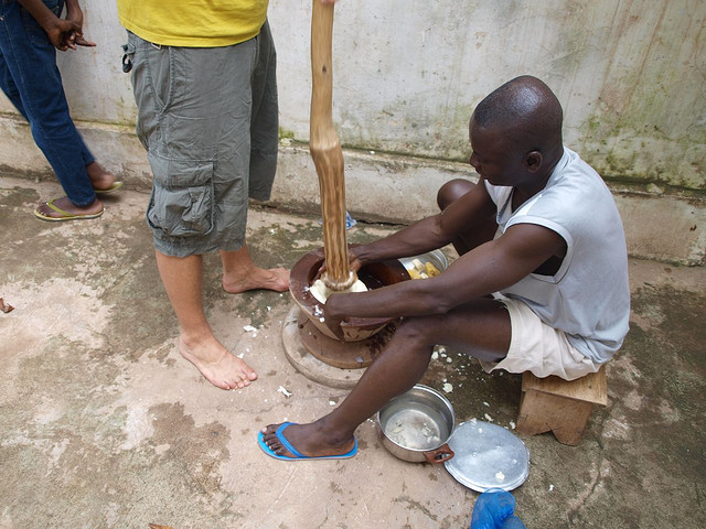 pounding fufu, Flickr, recipe, village