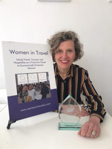 Alessandra Alonso of the International Women in Travel and Tourism Forum and winner of the 2021 JourneyWoman Award at the annual Bessie Awards by Wanderful