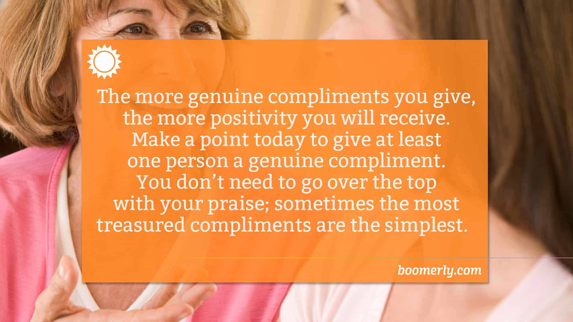 Develop a Positive Attitude with Genuine Compliments