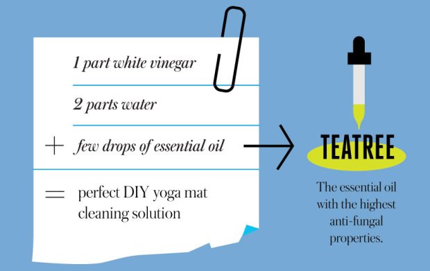 clean yoga mat teatree